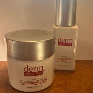 derm Exclusive night renewal cream and intensive repair serum